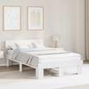 Bed Frame with Headboard White 120 x 200 cm Solid Pine Wood
