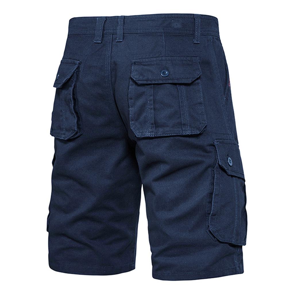 Short Cargo multi-poches pour hommes, décontracté, mode, couleur unie, ample, été