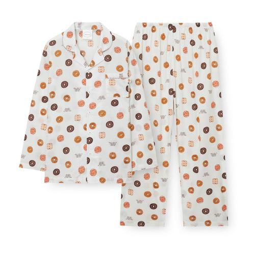 [ORCITE] New York Bagel Long-Sleeve Pajama Set G008 [Shipped from Korea] 100% Authentic M