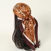 New 90*90cm Leopard Print Luxury Brand Square Silk for Women Foulard Satin Bandana Summer Soft Neckerchief Beach Hair Scarves