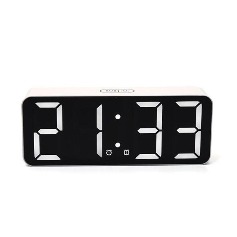 Digital Alarm Clock 2 Alarms Snooze Electronic LED Clock 3 Display
