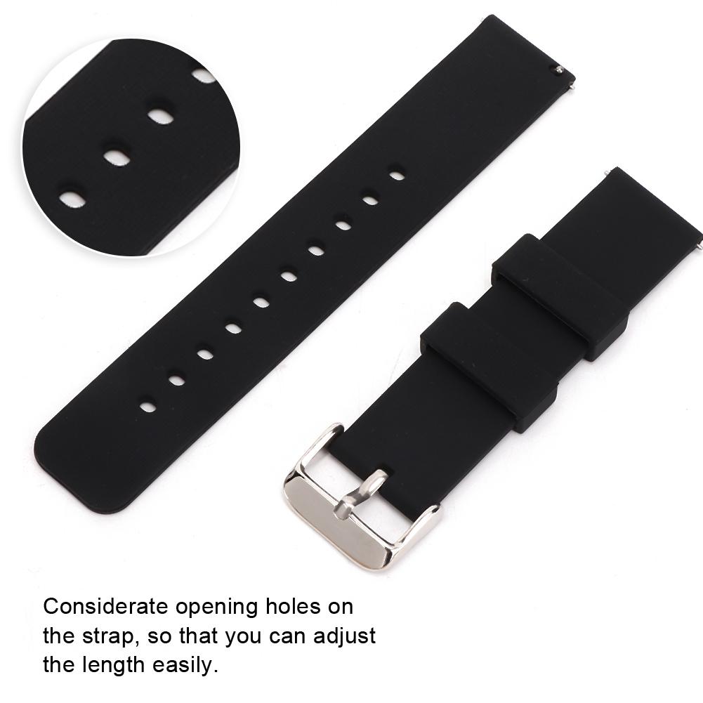 Silicone Watchband Watch Strap 20mm Quick Release Spring Bar Accessory for Amazfit Moto s1 20mm