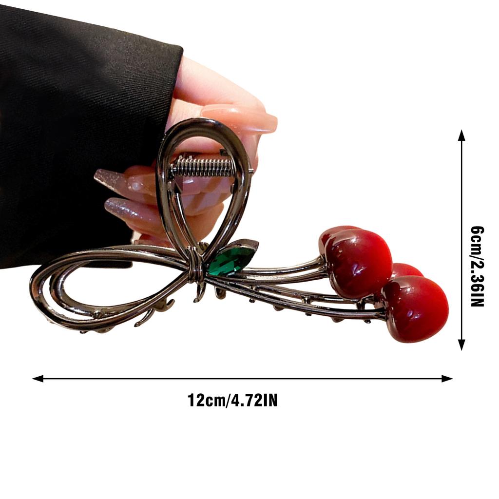 12cm Kirsch-Haarklammer für Damen Trendiger Exquisiter Schleifenhai-Greifer Mädchen Alltagsmode Schmuck Haarschmuck