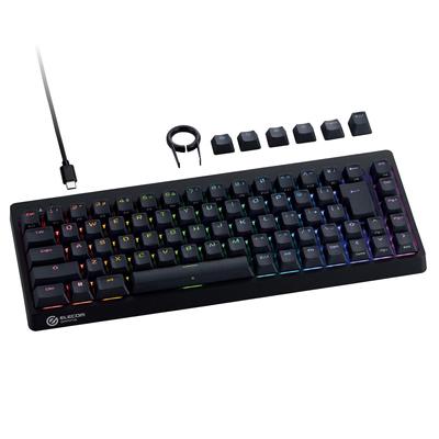 Elecom Clavier de jeu à déclenchement rapide V personnalisé VK600A filaire détachable commutateur de détection analogique magnétique équipé de Tenkeyless taille noir 65%