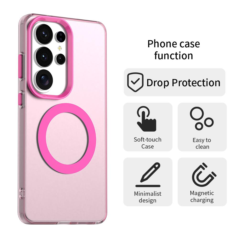Matte Candy Color Case for Samsung Galaxy S26 Ultra S25 S24 Plus S23 FE A55 A56 A16 A35 A15 A17 Magnetic Soft Shockproof Cover