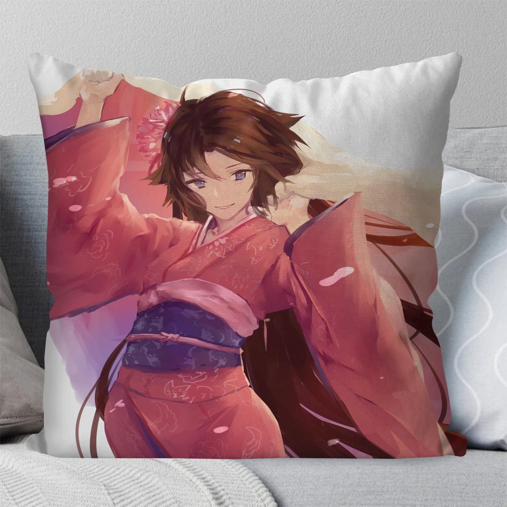 Shiki Ryougi Animation The Garden Of Sinners Kissenbezug Quadratisches Kissen Schlafzimmer Sofa Freizeit Auto Wohnzimmer Heimdekoration 40X40