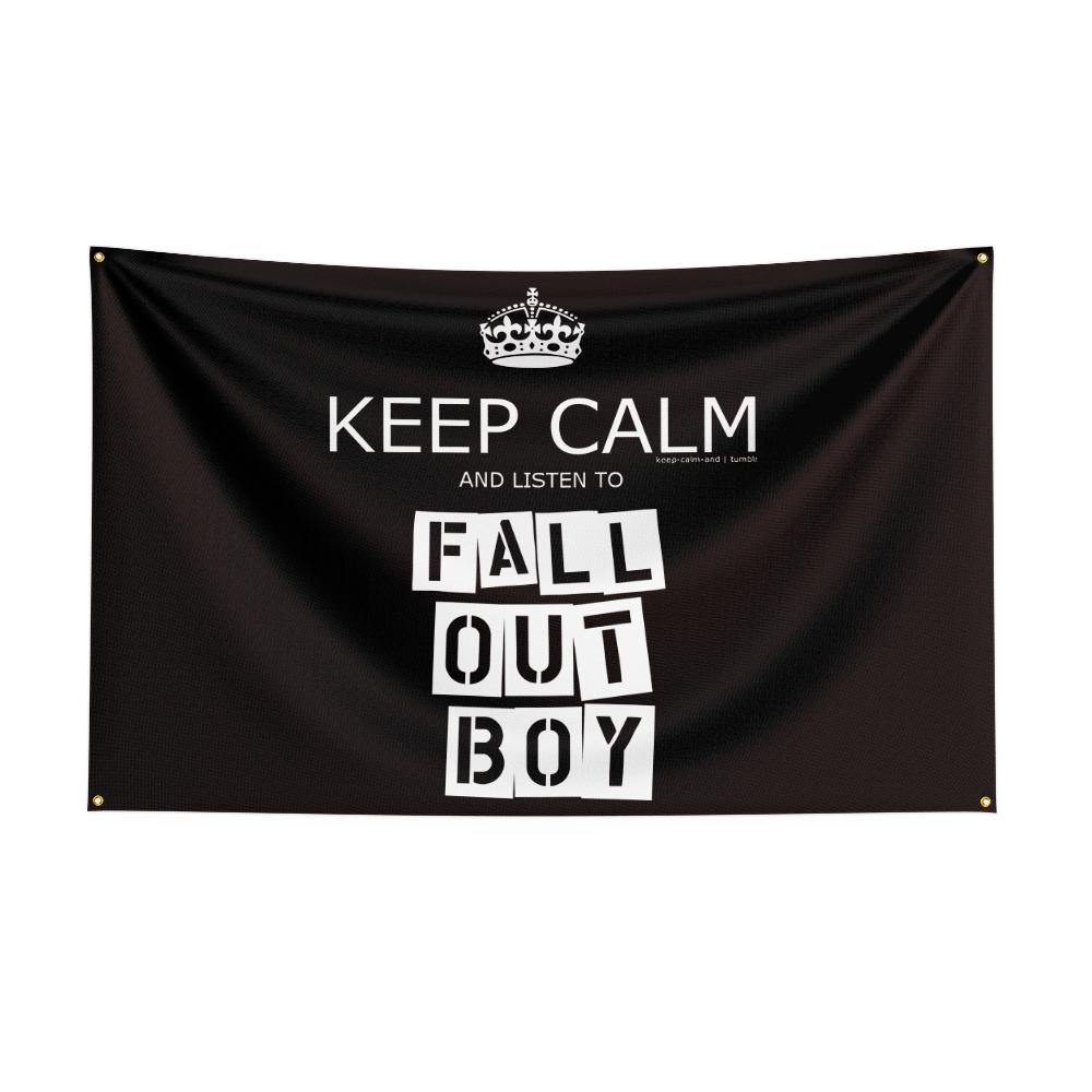 Ffall Out Boy Flag Rock Music Band Banner   Hd Printing Tapestry Exhibition Music Band Fans Garage Decor