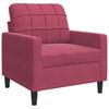 3 Piece Sofa Set with Cushions and Neck Rolls Burgundy Velvet