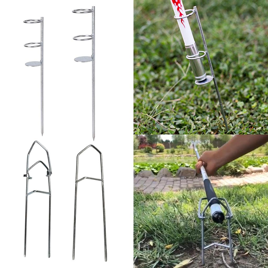 Fishing Pole Holder Ground Stand Rod Rack Universal Pole Holder Stand