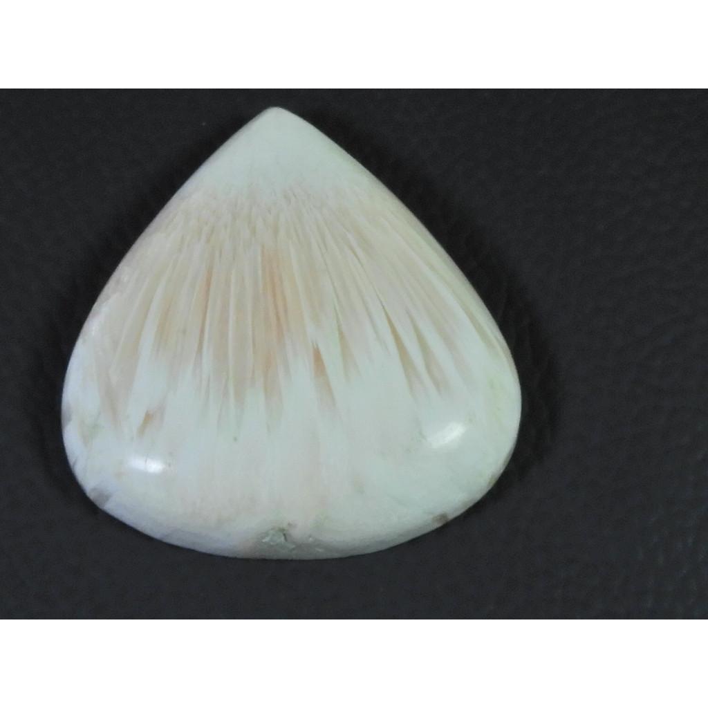 40X43X09 MM Natural Scolecite Pear Shape Cabochon Loose Gemstone 93Cts. B-288