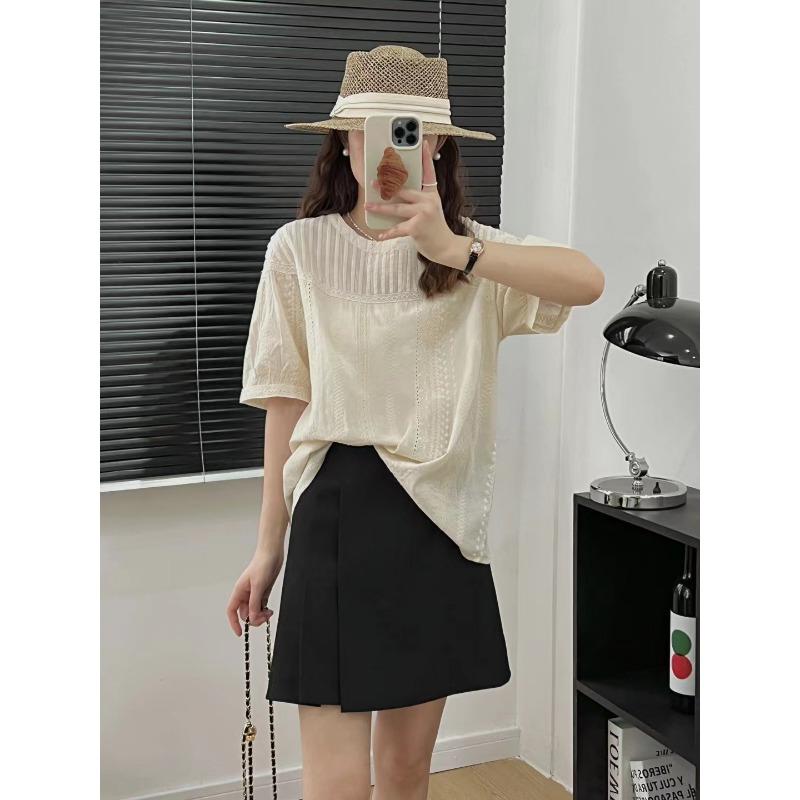 

Литературная милая кружевная рубашка с длинными рукавами, женская однотонная свободная блузка и рубашка, пуловер, топ M