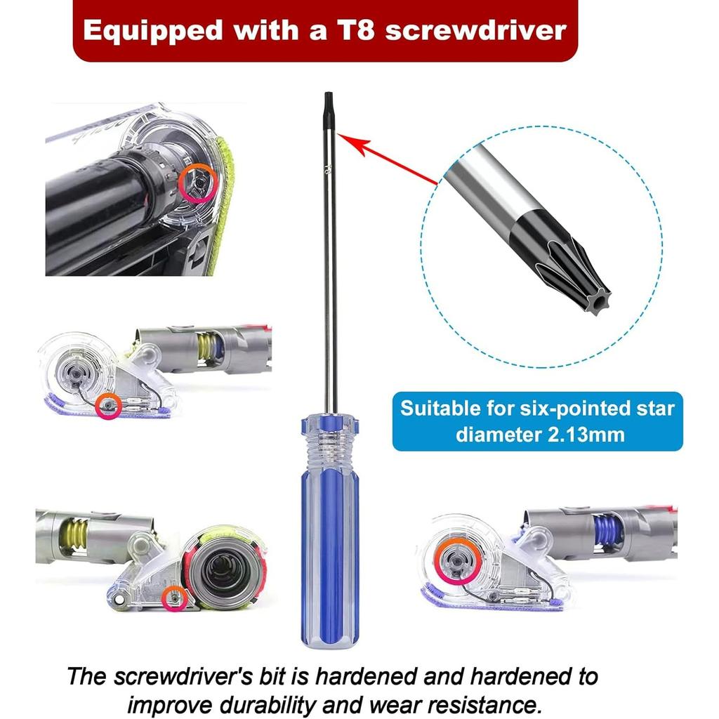 2 PCS Power Trigger Replacement Switch Button for V10 V11 with 1 PCS T8 Screwdriver, Vacuum Cleaner Switch Button for Replacement Parts