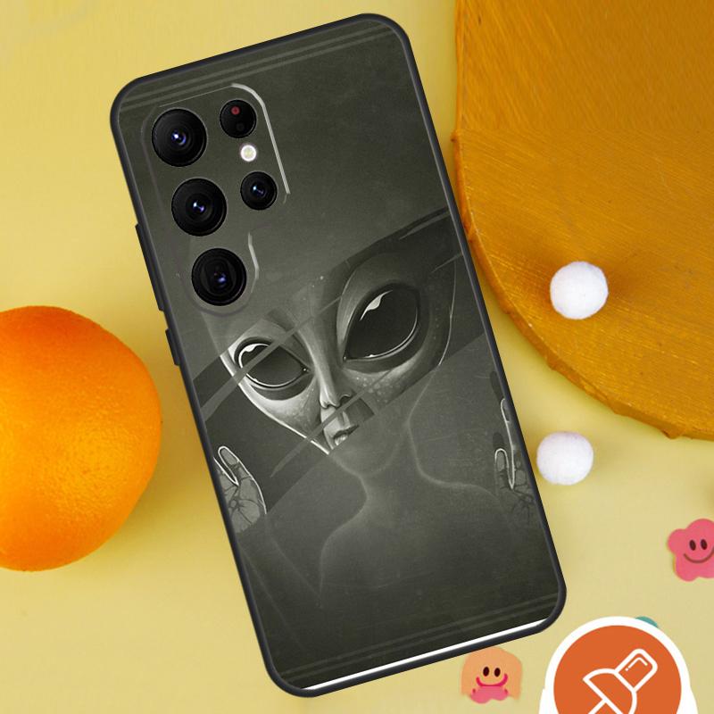 Alien Kawaii Art Phone Case For Samsung Galaxy S25 Ultra S24 S23 S22 S21 Ultra S9 S10 Plus S20 FE Funda Cover