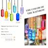 7pcs Crystal Sunlight Catchers Prism Indoor Window Hanging Decoration Rainbow Glass Prism Sunlight Catcher Decor for Home Garden