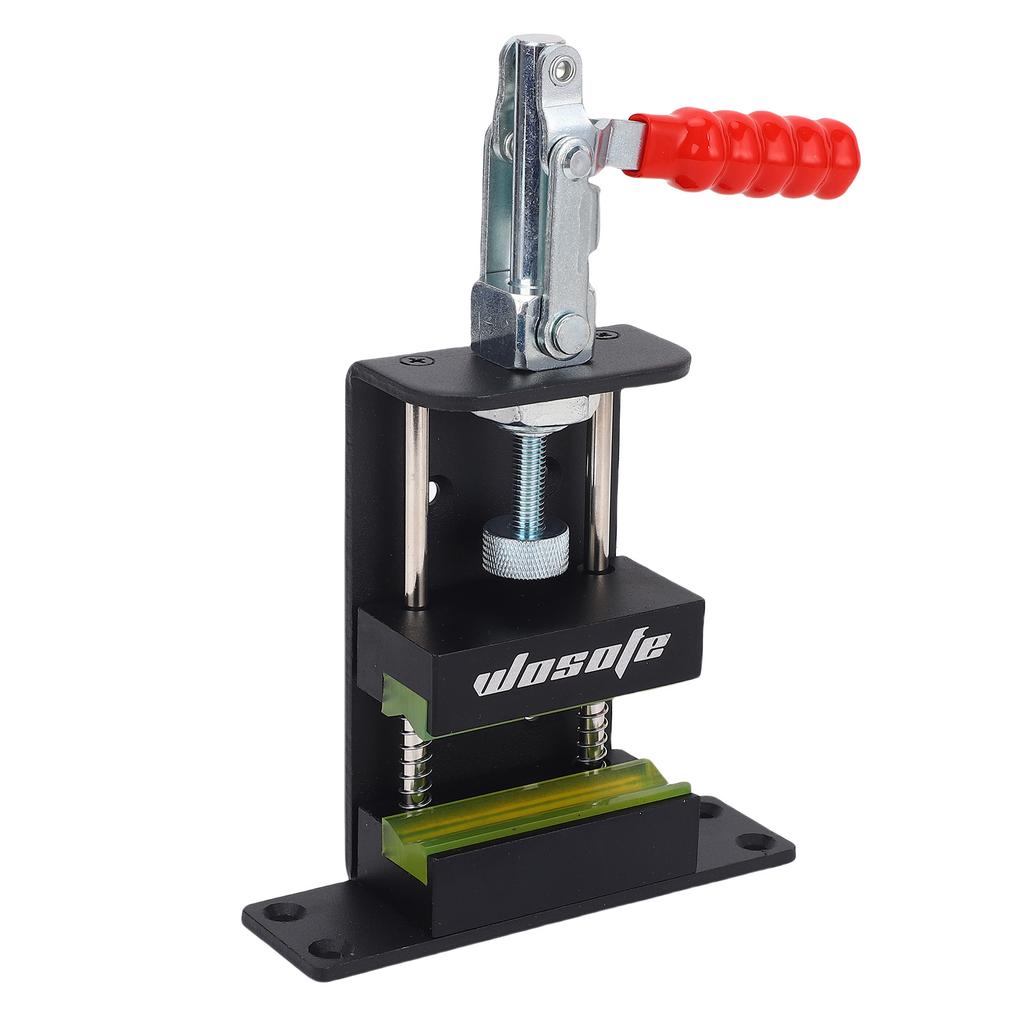 Shaft Clamp, Aluminum Iron Heavy Duty Quick Shaft Vise Gripping Tool with Safe Rubber Clamp and 4 Mounting Screws, for Grip Replacement and