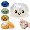 Simulated Steamed Buns Squishy Rebound Soft Squeeze Stress Ball with Bamboo Steamer Box Anti-Stress Toy Sensory Creative Gift