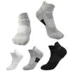 Men's Mid-Calf Sports Socks with Towel Bottom, Shock Absorption, and Anti-Slip for Running & Basketball