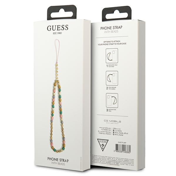 Zawieszka do telefonu Guess Heishi Beads Różowa