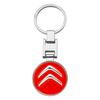 ADT2   3D Metal/Leather Car Keychain Badge Emblem For Citroen C5X C6 DS C3-XR C4L C4 C1 C5 C6 VTS C-ELYSEE Key Chain Rings Accessories