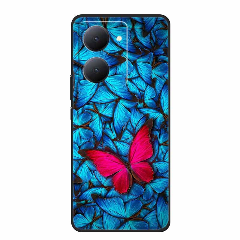 For VIVO Y36 Y78m Y27 5G Case Animals Soft Silicone Back Cover Phone Cases for VIVO Y27 5G VIVOY36 5G 6.64" Cool Wolf Cat Fundas