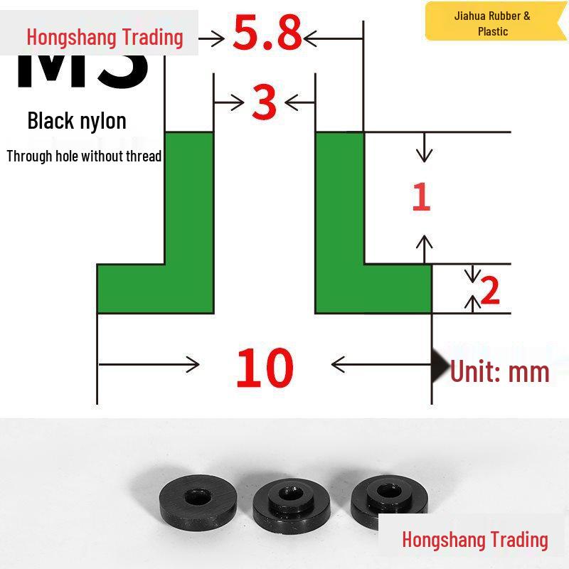 Step T-Shaped Nylon Insulating Bushing Washer, M3-M35 Thread Protection Spacer