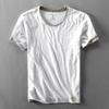 Men's Summer Casual Lightweight Washed Distressed Short-Sleeve T-Shirt Youth Crew Neck Pullover Base Layer