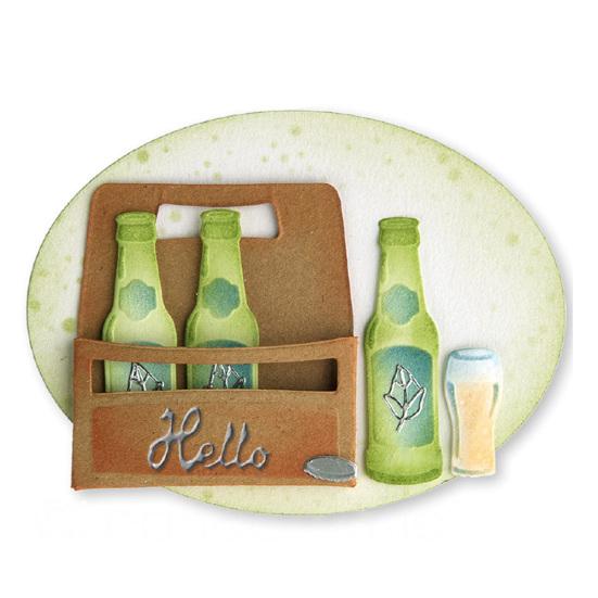 Pivní láhve Cup Vyřezávací raznice DIY Scrapbook Emboss Paper Cards Album Stencil Form
