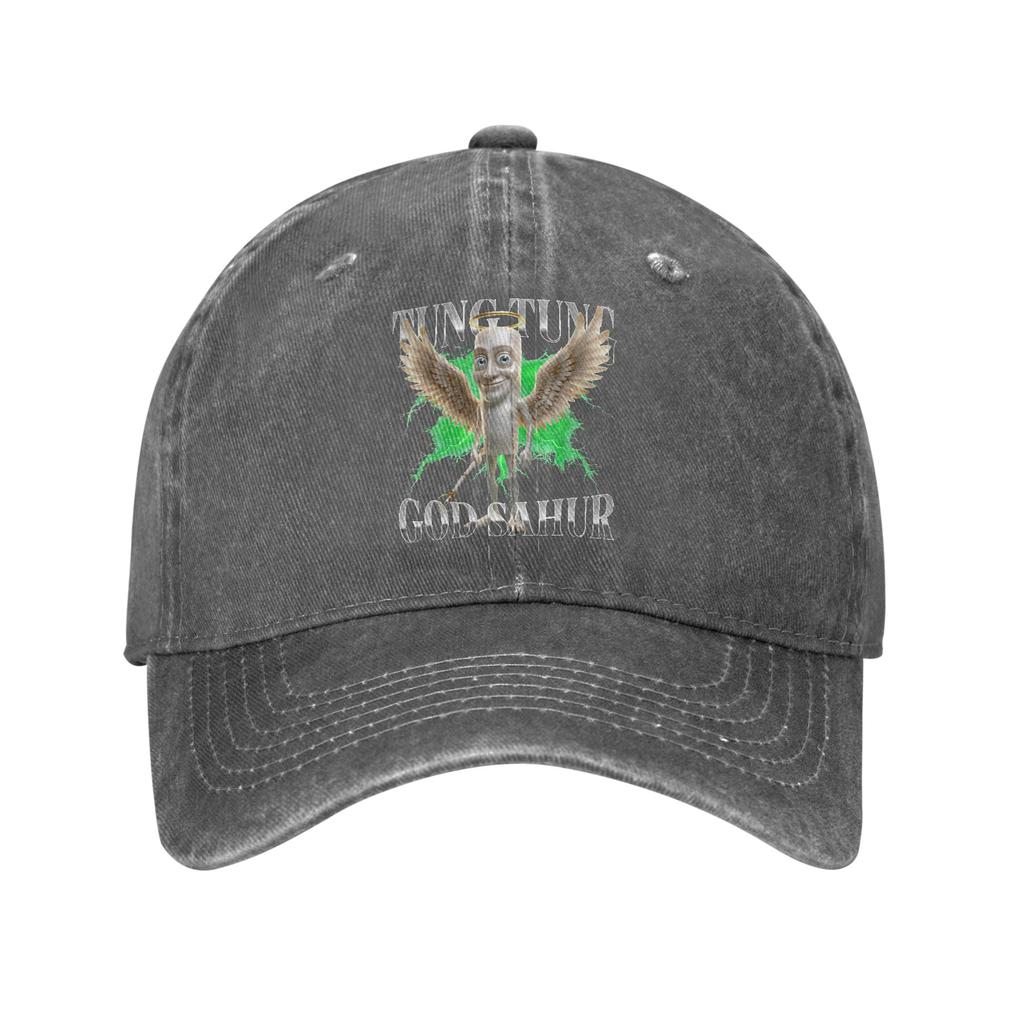 God Tung Sahur Religious GenZ Unisex Unstructured Baseball Caps Meme Italian Brainrot Distressed Washed Hats Travel Headwear