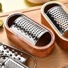 Mill Cheese Grater Stainless Steel Lemon Zester Citrus Ginger Garlic Grater Wooden Handle Vegetables Kitchen Tool Manual Slicer