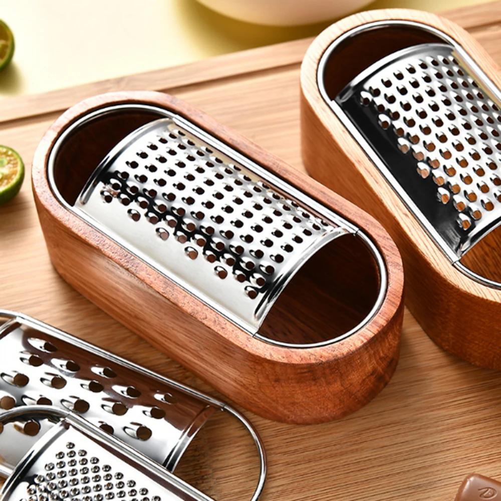 Mill Cheese Grater Stainless Steel Lemon Zester Citrus Ginger Garlic Grater Wooden Handle Vegetables Kitchen Tool Manual Slicer