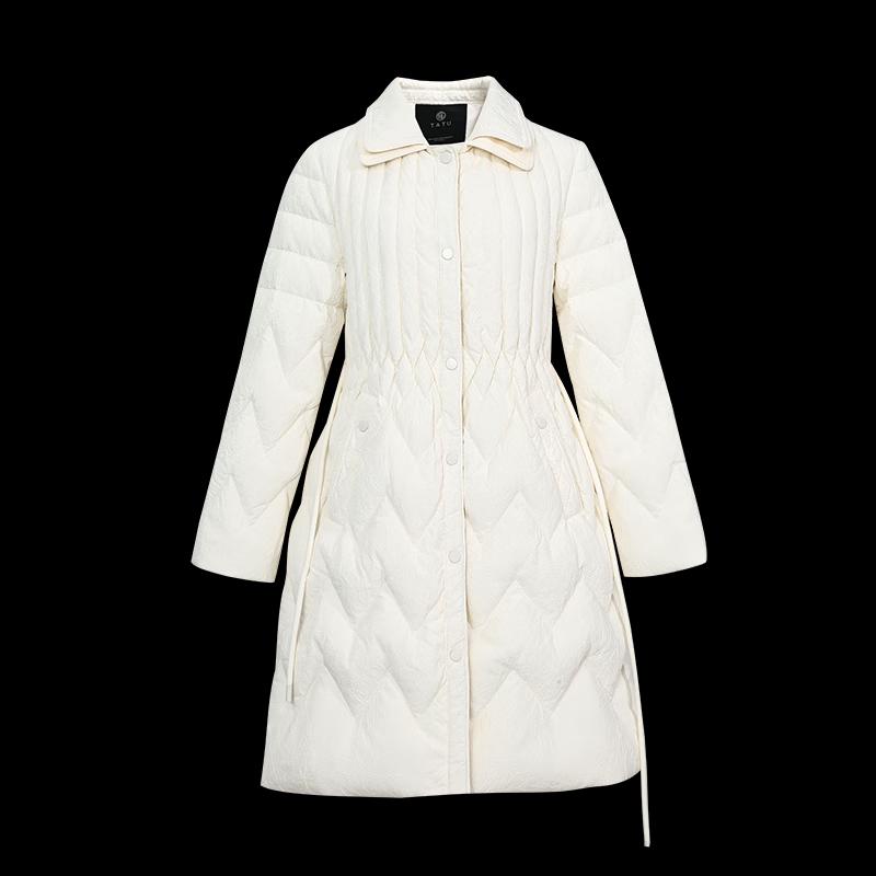 Women's Double-Layer Lapel Mid-Length Down Jacket