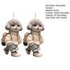 2Pcs Automobile Pendant Vibrant Decor Acrylics Craftsmanship Multipurpose Dog Backpack Charm Car Ornament