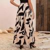 New Spring and Autumn Women's Trousers with Leaf Print High-waisted Wide-leg Casual Pants