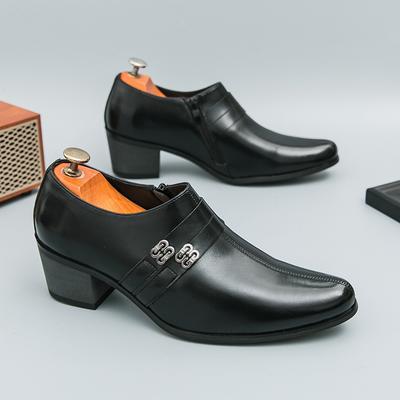 Übergröße Herren High Heel Kleiderschuhe Business Formell Oxfords Elevator Lederschuhe Höhenerhöhung Stilvoll Büro Hochzeitsparty