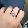 Pang Dong Lai Moissanite Square Sugar Ring: Luxurious Four-Claw, 1-Carat Ring for Girls