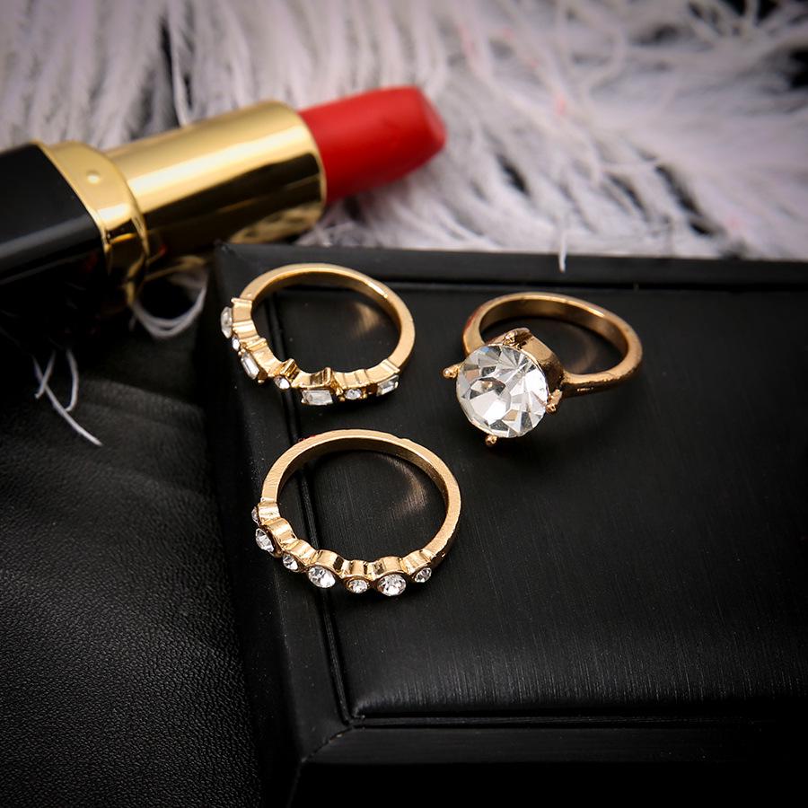 Micro-Set Zircon Ring, Personalized Fashion Temperament, Ring Jewelry, Women'S Ring Set.