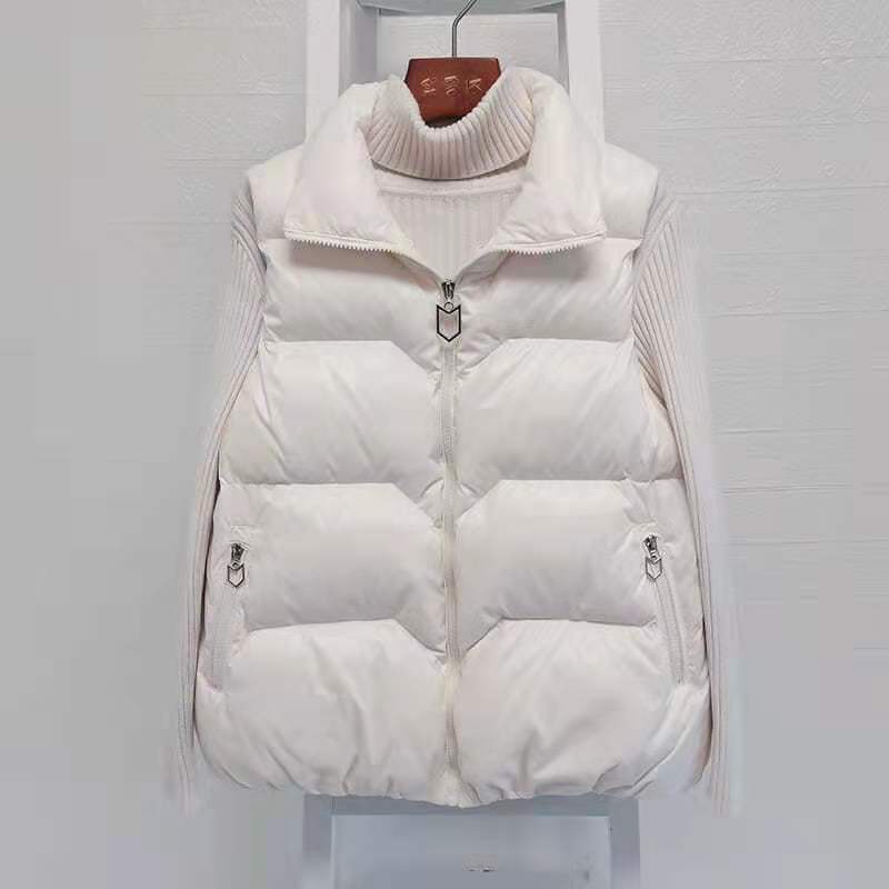 

Модный женский жилет в корейском стиле с короткой хлопковой курткой XXL белый