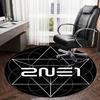 1pc Geometric Pattern Design Round carpet, Made of Polyester,Perfect for Decorating Office Chairs, Living Rooms,Vibrant Decorative Rug