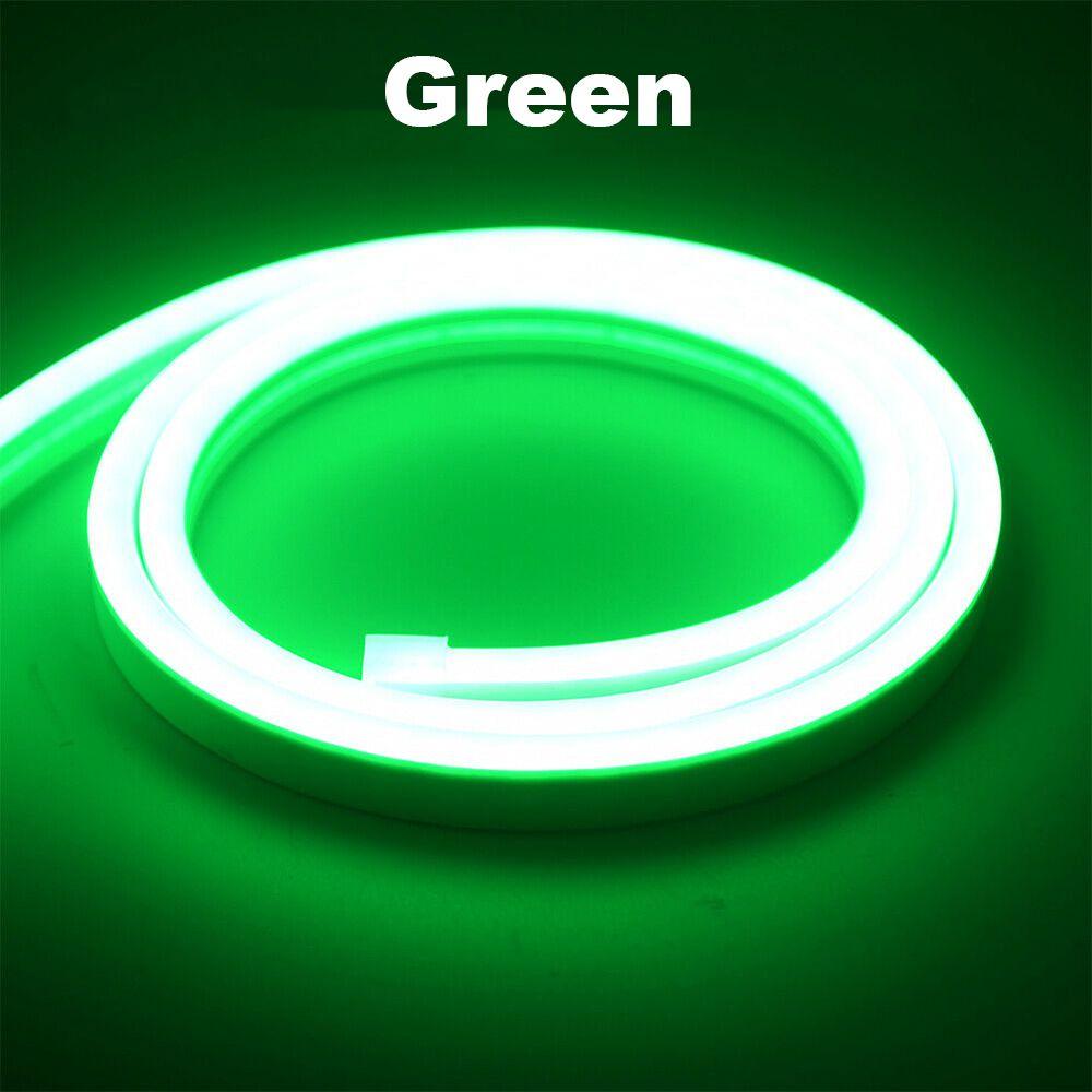 

Гнучка світлодіодна стрічка для зовнішнього освітлення постійного струму 12 В, водонепроникна силіконова неонова світлова трубка 3m зелений
