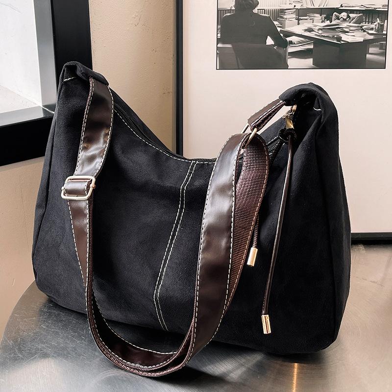 

Большая вместительная фактурная сумка-тоут для женщин на осень и зиму, новая универсальная сумка через плечо в стиле ретро, старая сумка для поездок на работу через плечо