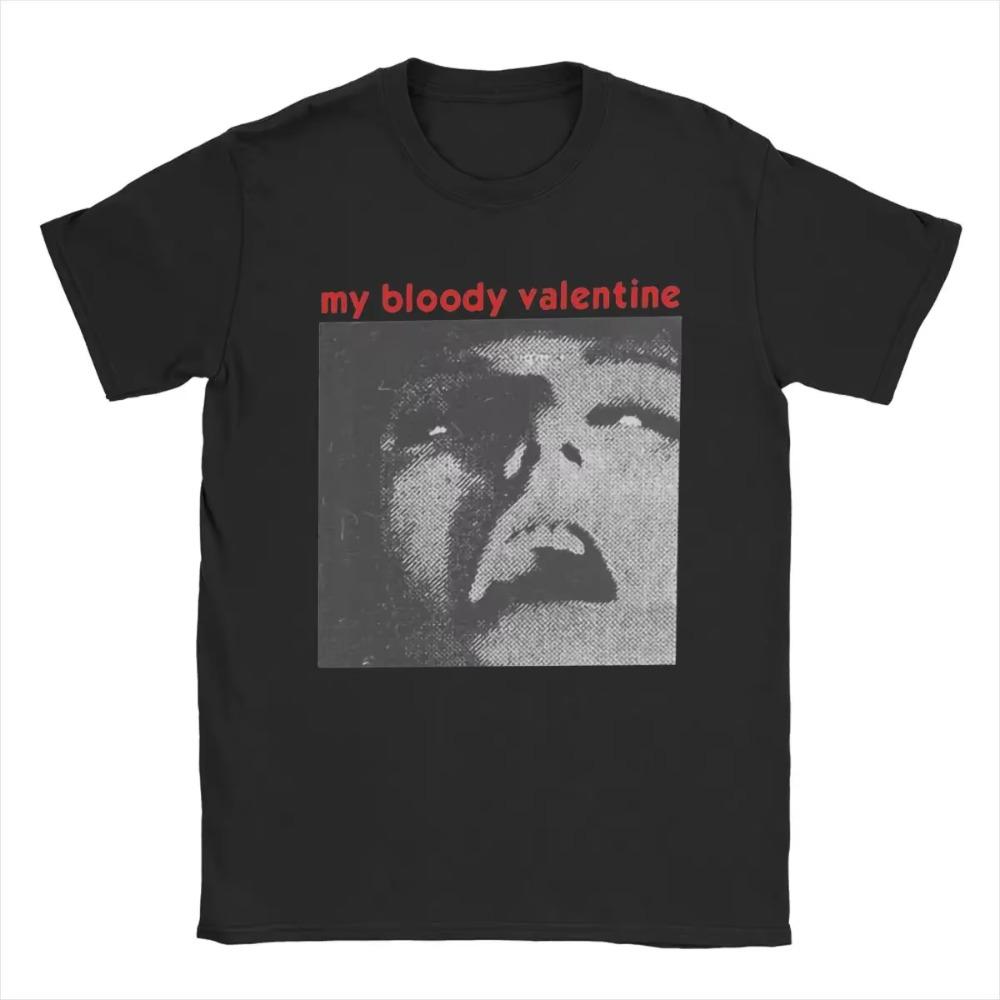 Pánská trička My Bloody Valentine Band Bavlněné Tričko Vintage Tričko O Neck Tričko Topy s krátkým rukávem Velká velikost