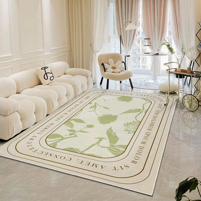 modern simple crystal velvet large carpet living room sofa coffee table Light luxury large area bedroom non-slip carpet