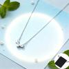 Customized Name Date Mini Minimalist Love Necklace Stainless Steel Heart Shaped Women's Necklace Fashion Couple Jewelry Gift