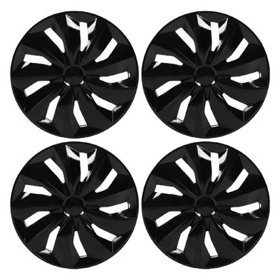 4Pcs Hubcap Wheel Covers Stylish Durable Black Rugged 15 Inch Hubcaps Replacement for Peugeot 208
