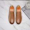 Fashion Comfortable Mens Soft-Soled Handmade Slip-On Flats Versatile Casual Loafers Business Formal Leather Shoes Leisure Walk Moccasins