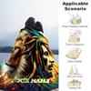 1PC Custom Name Lion Rasta Spirit flannel blanket versatile,all-season throw suitable for the living room,bedroom,camping,travel,and gift