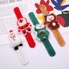 1/4pcsChristmas Snap Bracelet Plush Elk Snowman Design for Kids Party Games Xmas New Year Gift