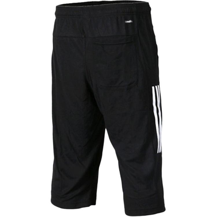Adidas Sports Training Series Knitted Soft Comfortable Three-Quarter Casual Shorts Men Shorts Black AK2195
