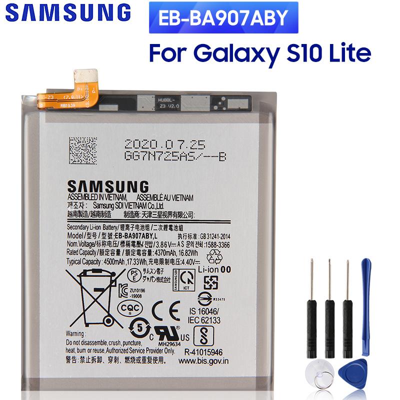 

Original Replacement Battery For Samsung Galaxy S10 Lite SM-G770F/DS SM-G770F/DSM EB-BA907ABY Batteries 4500mAh