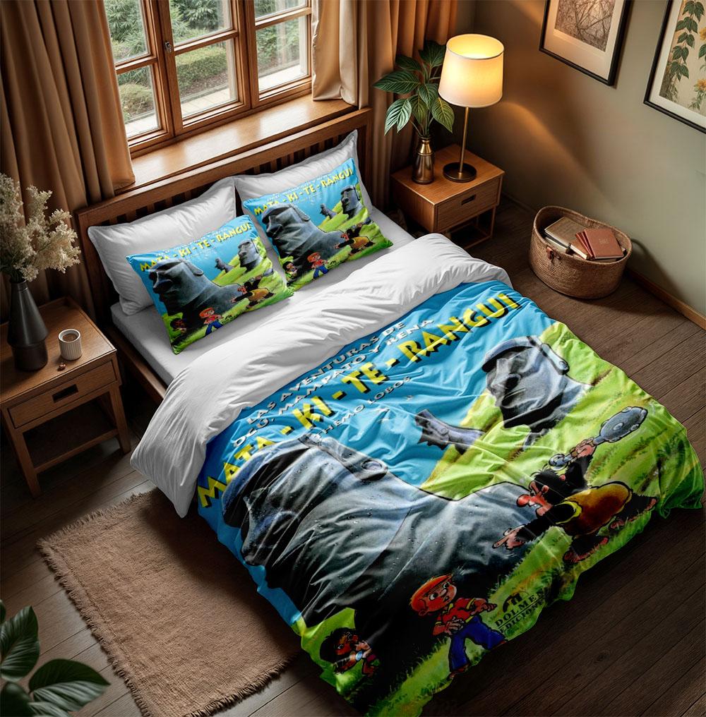 Ogú y Mampato en Rapa Nui Duvet Cover Set without sheet King Queen Double Full Twin Single Size Bed Linen Set